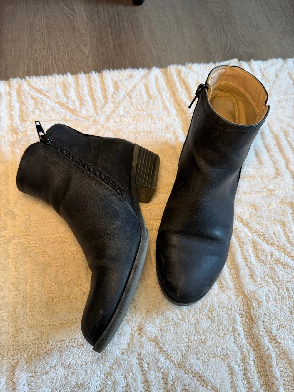 Women's Black Ankle Boots - Sleek Zip-Up Leather Booties
